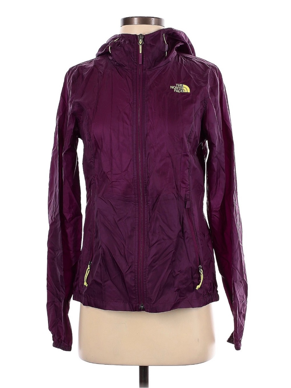 The North Face Cyclone Hooded Windbreaker Purple Lightweight Jacket Size XS